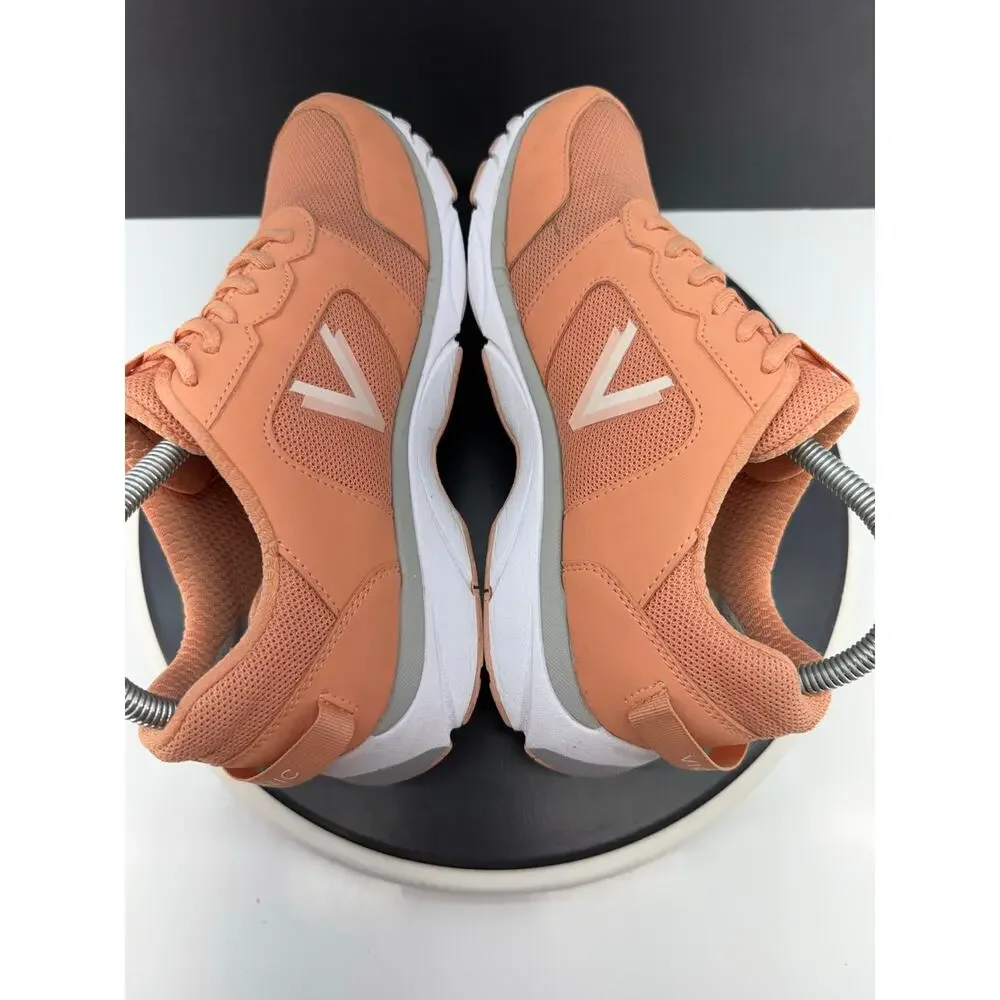 Vionic Paige Nubuck Womens 8.5 Peach‎ Orange Comfort Walking Shoes Arch Support